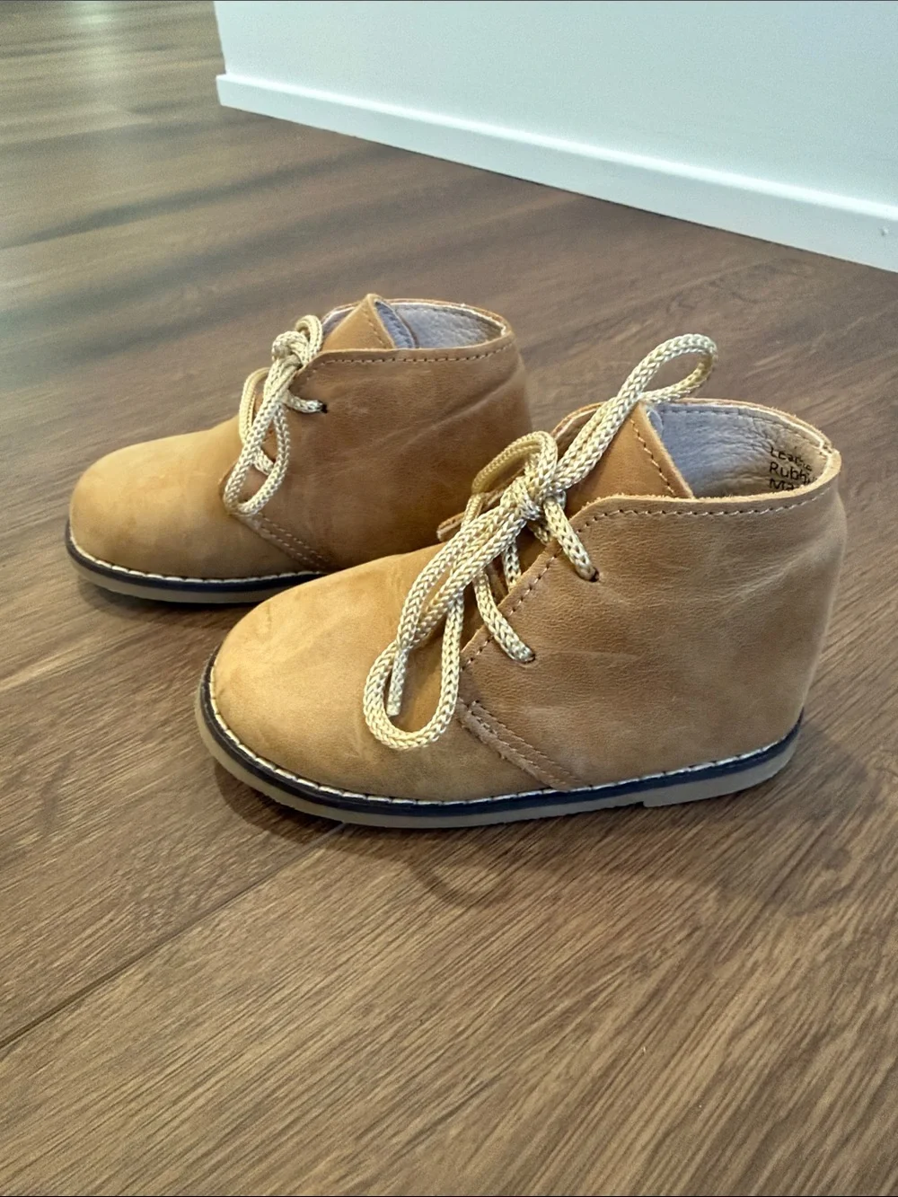 Kids Tan Lace-Up Ankle Boots - Casual Comfort